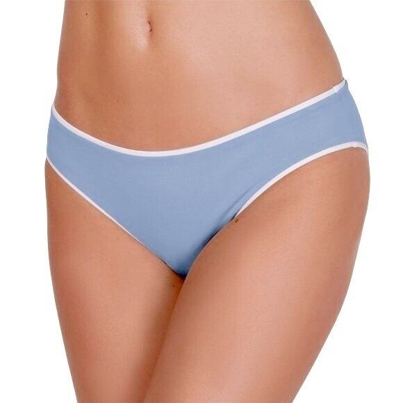 Becca On The Edge American Fit Hipster Bikini Bottoms Women's Swimsuit Blue L