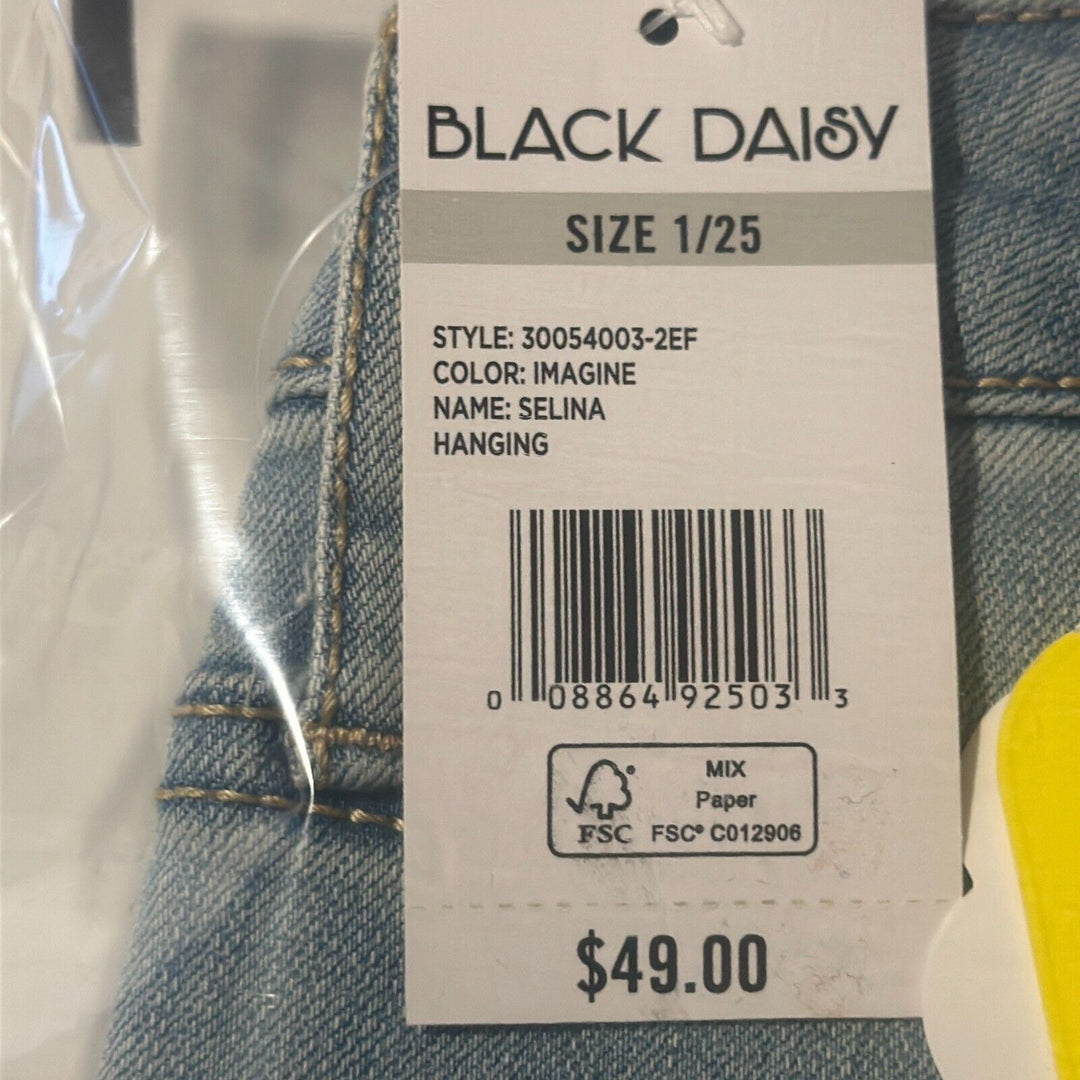 Black Daisy Women's Selina Imagine Regular Fit Denim Skinny Jeans Size 1/25