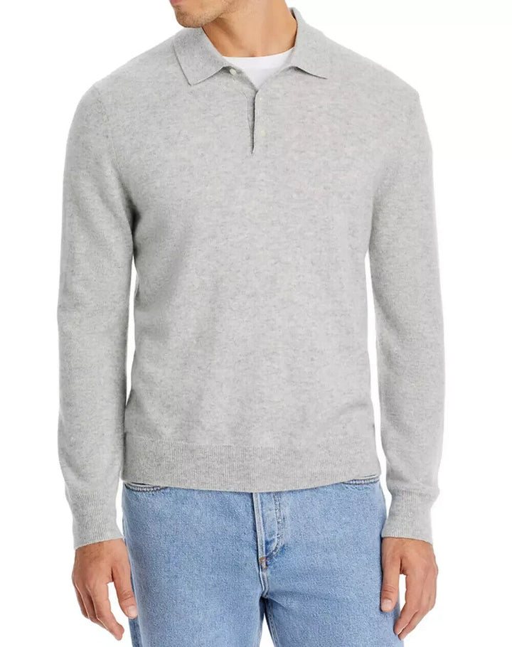 The Men's Store Bloomingdale's Mens Dove Gray Three Button Polo Sweater Size XXL