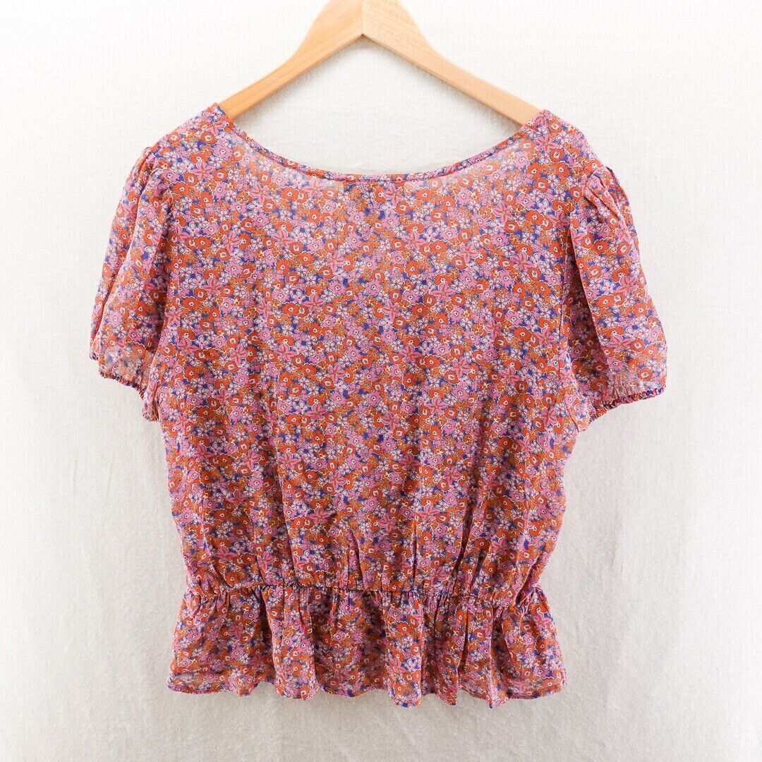 Sanctuary Women's Meadow Ditsy Floral Meet You There Blouse Top Size Small