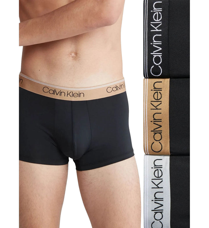 Calvin Klein Men's Black Classic Fit 3 Low Rise Trunks Underwear Size Large