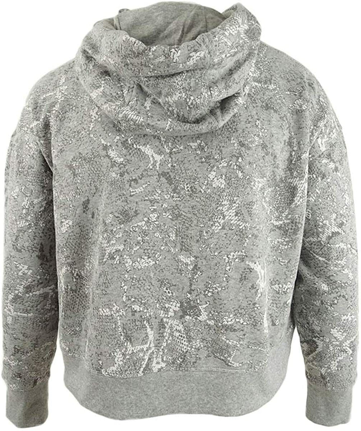 Calvin Klein Women's Gray Snake Print Fitness Running Pullover Hoodie Size XXL