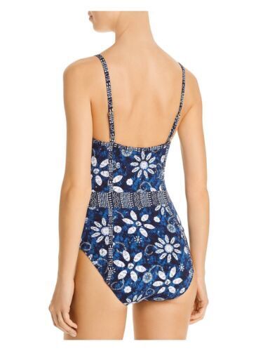 Bleu Rod Beattie Women's Navy Floral Underwire One Piece Swimsuit Size 10