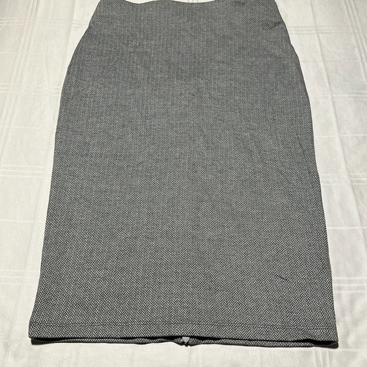 Tommy Hilfiger Women's Gray Herringbone Stretch Straight & Pencil Skirt Size XS