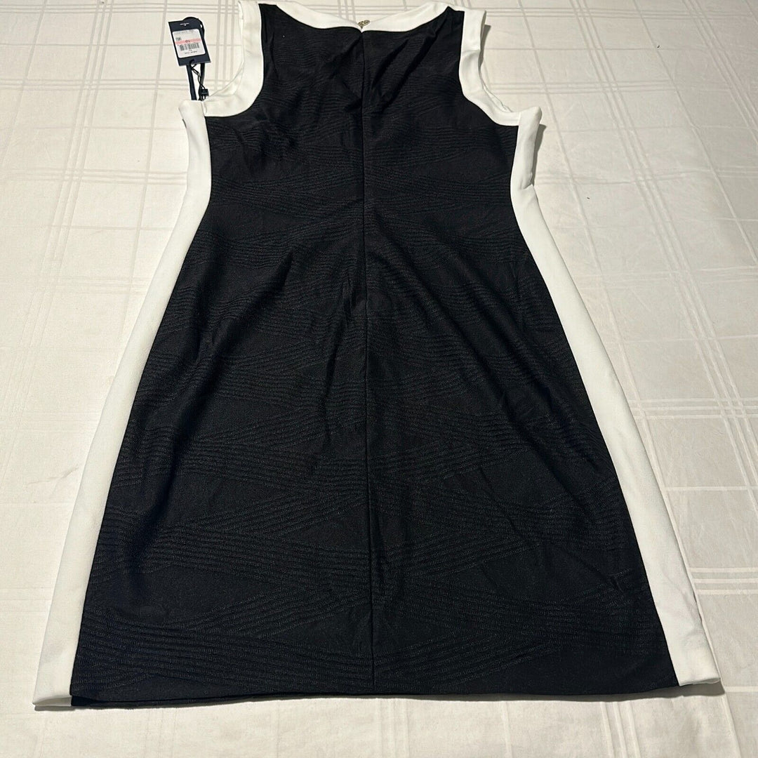 Tommy Hilfiger Women's Black Sleeveless Crisscross Knit Sheath Dress Size 10