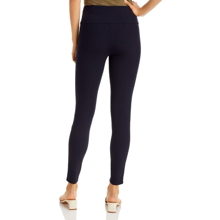 Theory Women's Navy Ink Eco New Bistretch Pull On Cropped Yoke Leggings Size P