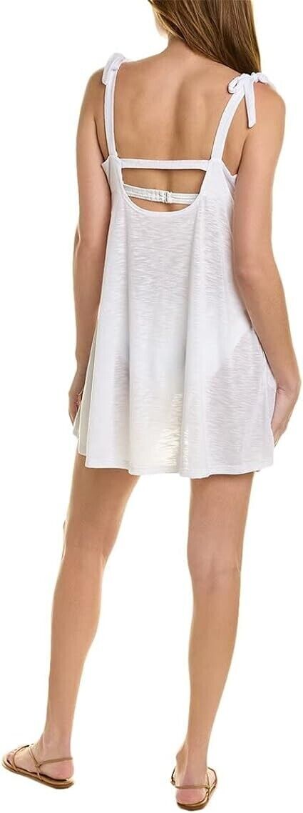 Becca by Rebecca Virtue Women's White Scoop Neck Cover Up Dress Size Large