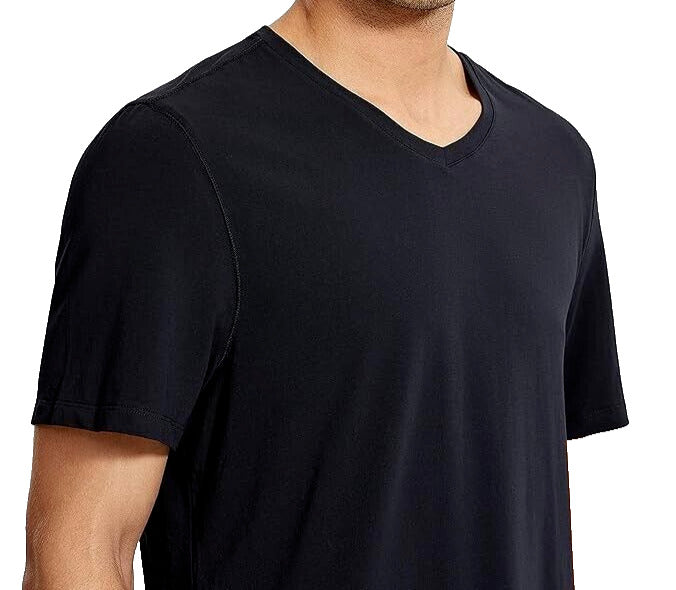 Alo Yoga Mens Black Short Sleeve V-Neck Pullover T-Shirt Size Small RN#87370