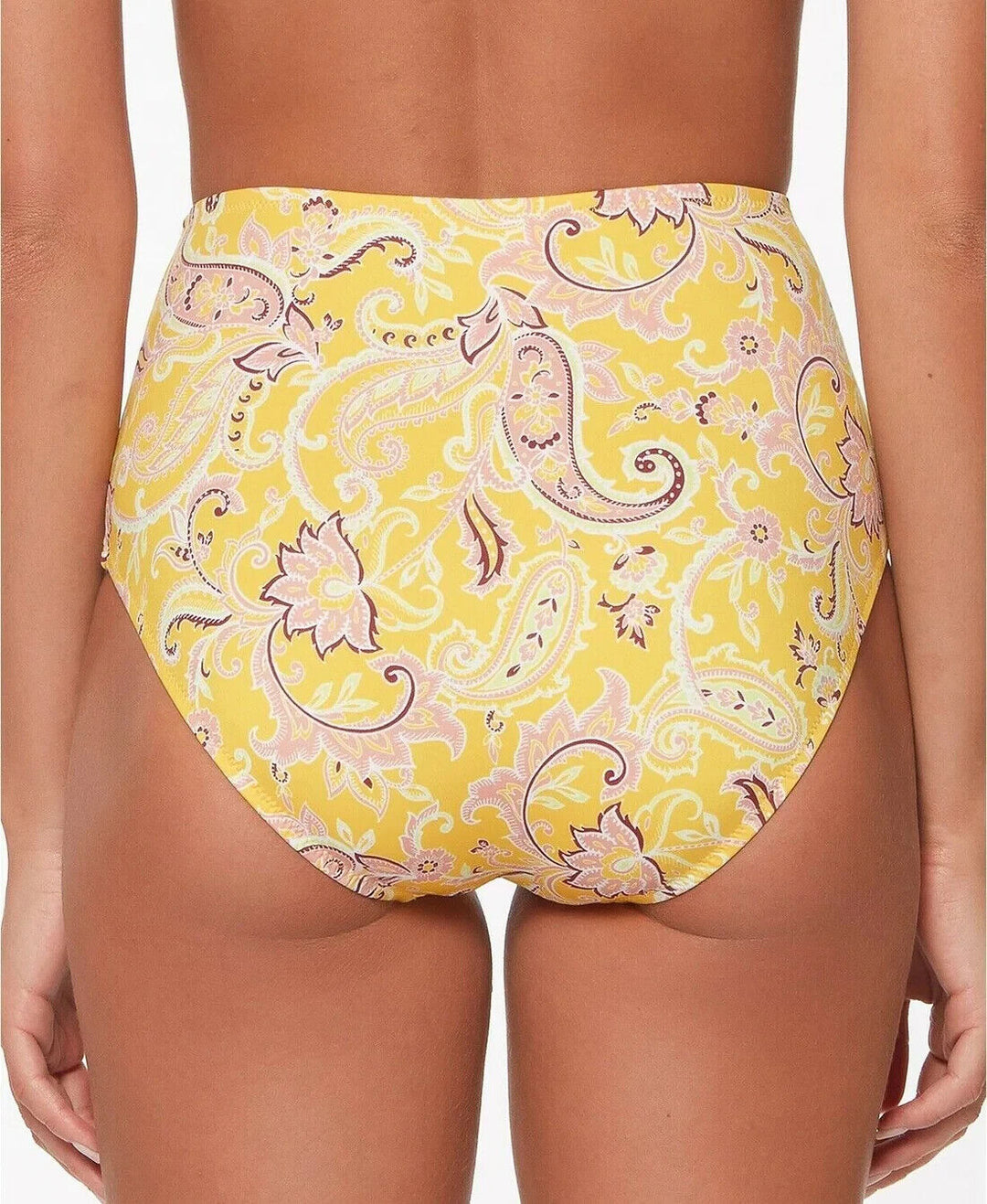 Sanctuary Women's Mango Paisley Divas In The Detail High Waisted Swim Bottom M