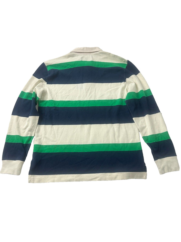 Vineyard Vines Mens Amazon Long Sleeve Multi-Stripe Rugby Polo Shirt Size Medium