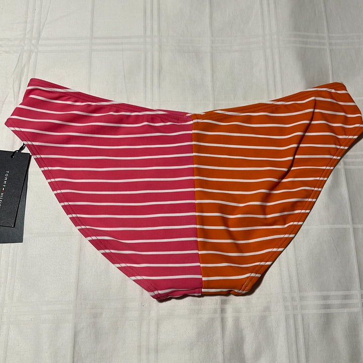 Tommy Hilfiger Women's Dahlia Sailway Striped V Cut Bikini Swim Bottom Size XL