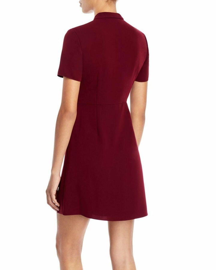 Theory Tie Neck Dress Currant 2