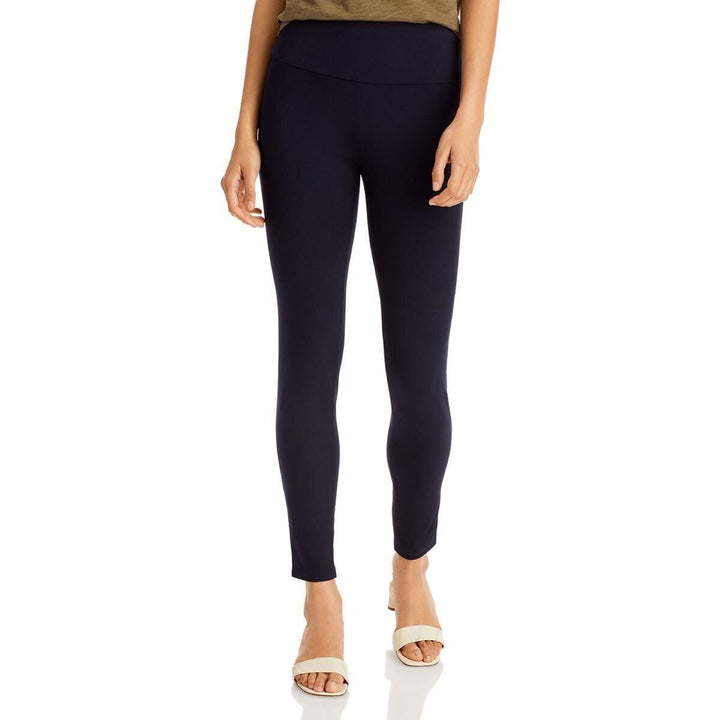 Theory Women's Navy Ink Eco New Bistretch Pull On Cropped Yoke Leggings Size P