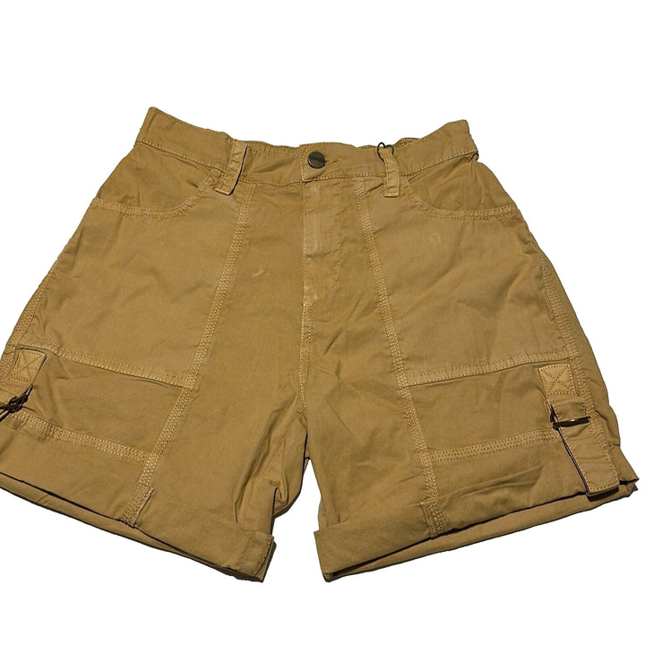 Sanctuary Women's True Khaki Flat Front Pockets Cali Cargo Shorts Size 26